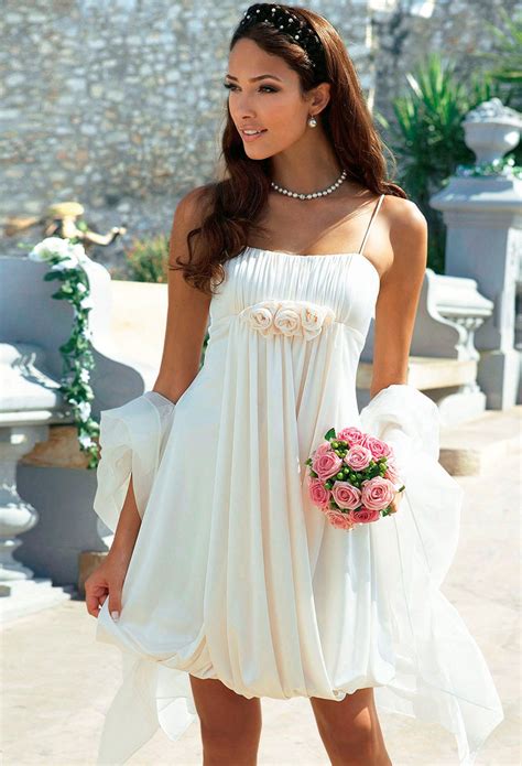 Beach wedding dresses from enchanting by mon cheri feature casual chiffon skirts, simple lace detailing, halter necklines and unique thigh high slits. 30 Awesome Beach Wedding Dresses