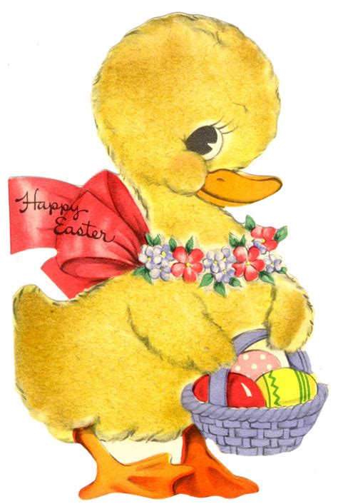 Eastercardduckie 1073×1600 Pixels Vintage Easter Cards