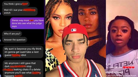 Beyoncés nephew Solange son Julez Smith leaks tape of him and Skai