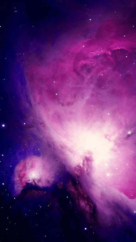 Download Purple Galaxy Iphone And Stars Wallpaper