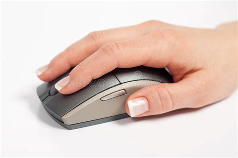 Although using your mouse is hardly a strenuous activity like tennis, over time it can cause the extensor muscles in your forearm to become fatigued and start to wear down. Hand Holding And Clicking Computer Mouse Royalty Free ...