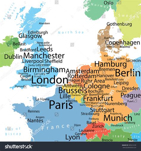 Elgritosagrado11 25 Unique Map Of Western Europe With Major Cities