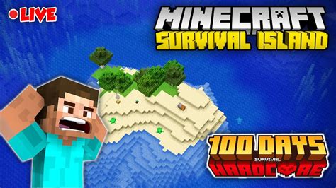 Surviving 100 Days On A Deserted Island Minecraft Hardcore Live Youtube