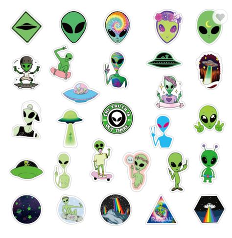 253550 Pcs Aliens Waterproof Vinyl Stickers Laptop Etsy