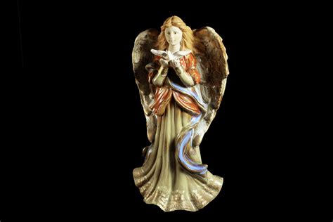 Porcelain Angel Figurine 12 Inch Centerpiece Figurine Art