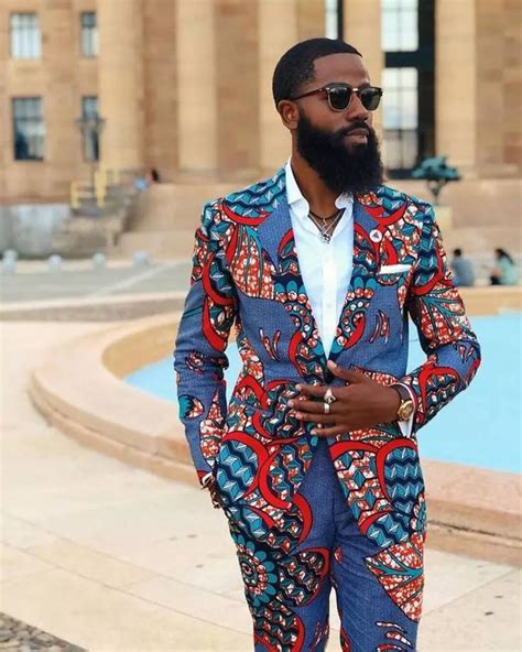 Men Ankara Suit Set Men Tailored Suit Men African 2 Piece African