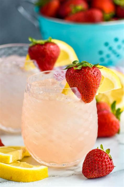 Vodka Strawberry Lemonade Shake Drink Repeat