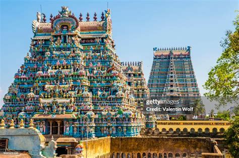 Colorful And Ornate Hindu Temples Temple City Srirangam Iruchirappalli