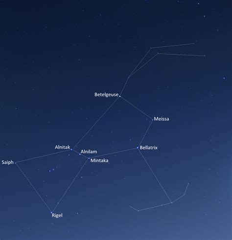 Fileorion Constellation With Star Labels Wikimedia Commons