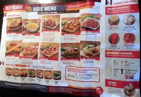 Red Robin Restaurant Nutrition Info | Besto Blog