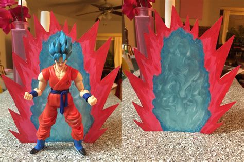 I Wanted A Ssb Kaioken Aura For Goku So I Made One Out Of Plexiglass