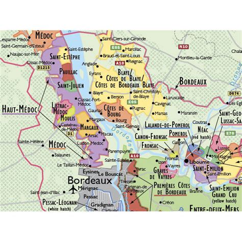 De Longs Wine Map Of France 24 X 36 Etsy Uk