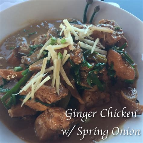 Chicken Braised Chinese Ginger Chicken With Spring Onion ・shcredo