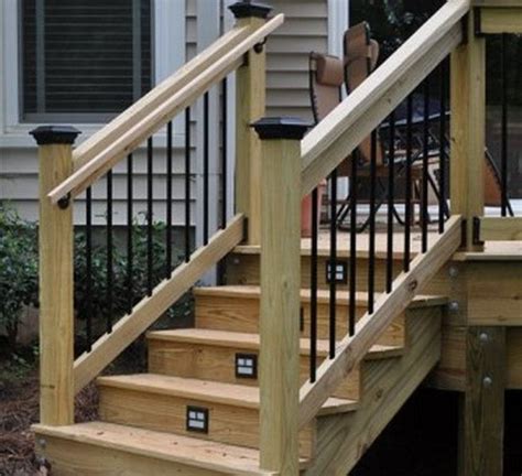 Above the front edge of the stair nosings. outdoor stair railing height | 3 | Pinterest | Outdoor stairs, Stair railing and Outdoor