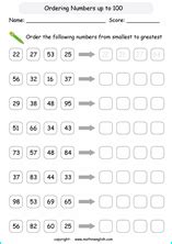 comparing numbers  ordering numbers printable math worksheets