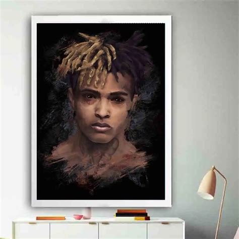 Art Silk Poster Xxxtentacion Rap Hip Hop Music Star Rapper Album Cover Room Decor24x36 12x18in