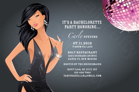 Custom Sexy Bachelorette Party Invitation With Many Custom