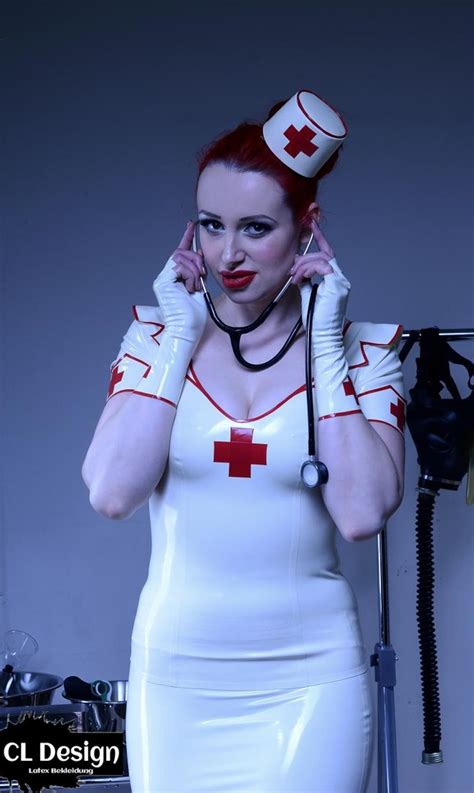Cl Design Latex Nurse Gloves With Halffingers Fetish Rubber Etsy Uk