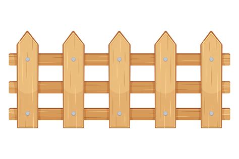 Garden Fence Cartoon Wooden Plank Farm Graphic By Onyxproj Creative Fabrica