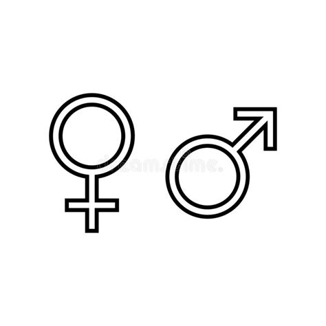 Sex Symbols Gender Signage Unisex Icon Flat Vector Template Design Trendy Stock Vector