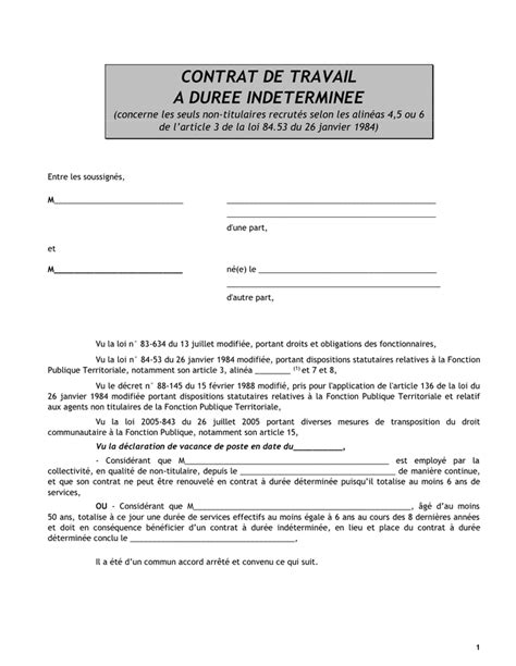 Le Contrat De Travail Contrat De Travail