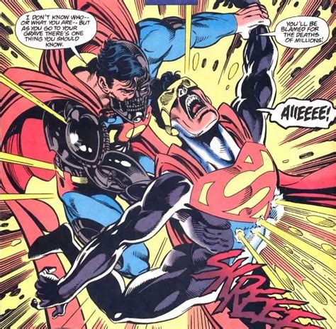Cyborg Superman Vs Eradicator Superman Art Comics Superman