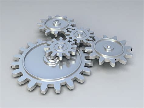 Mechanical Gears 3d Model 3d Studio Files Free Download Modeling