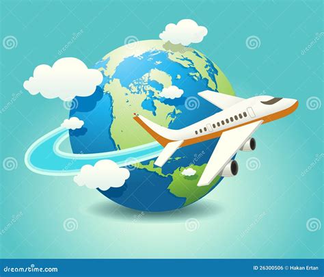 Airplane Travel Stock Vector Illustration Of Artistic 26300506