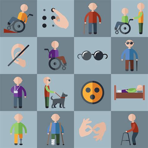 Disabled Icons Set 438885 Vector Art At Vecteezy