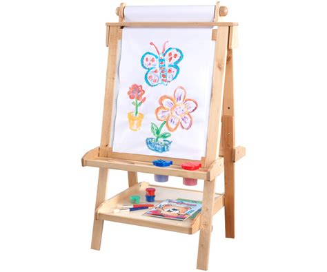 Kidkraft Deluxe Wooden Easel Natural Fat Brain Toys