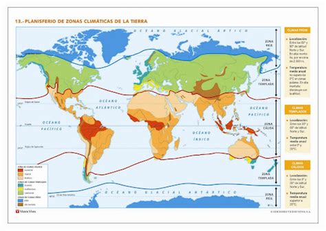 Mapa Las Zonas Climáticas Del Mundo World Climate Zones