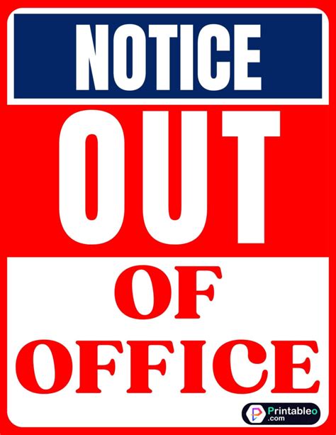 20 Out Of Office Sign Download Printable Pdfs