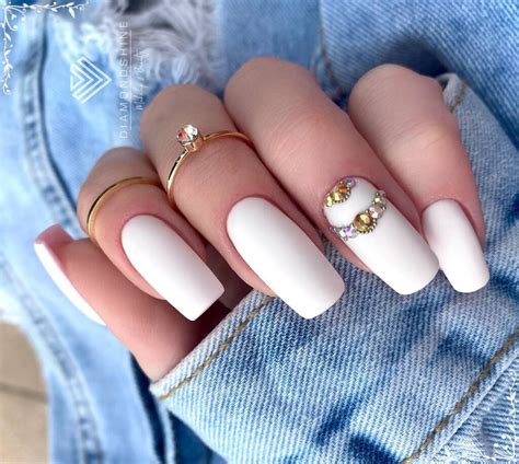 Matte White Nail Art Design And Ideas For 2022 Fancy Nail Art