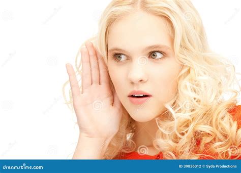 Woman Listening Gossip Stock Photo Image Of Businesswoman 39836012