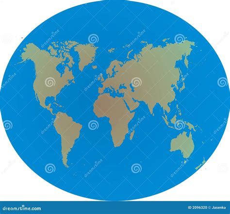 World Map On Globe Stock Photo Image 2096320