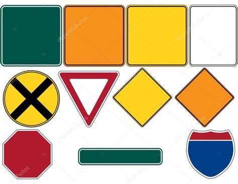 Road Signs Set 1 Stock Vector By ©apotterdd 3605178