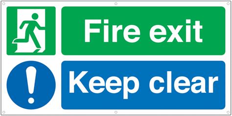 Uk Approved Fire Exit Keep Clear Signs Fast Delivery Seton