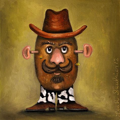 Cowboy Potato Head Painting By Leah Saulnier The Painting Maniac Fine