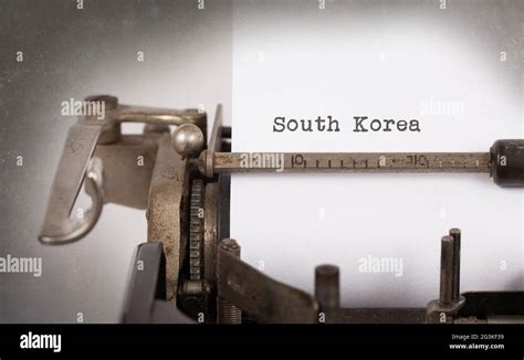 Old Typewriter South Korea Stock Photo Alamy