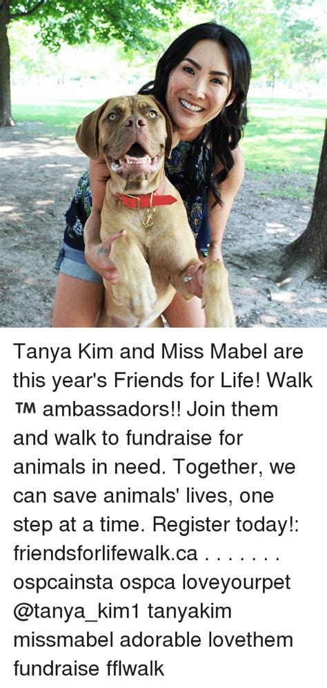 Tanya Kim And Miss Mabel Are This Years Friends For Life Walk