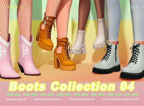 Overviewboots Collection 04 Patreon In 2023 Sims 4 Cc Shoes Sims