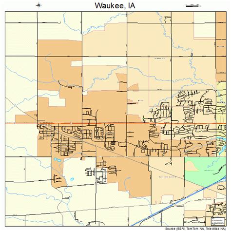 Waukee Iowa Street Map 1982695