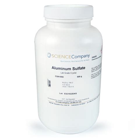 Aluminum Sulfate 500g For Sale Buy From The Science Company
