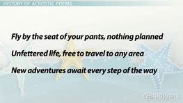 Acrostic Poem Lesson Plan | Study.com