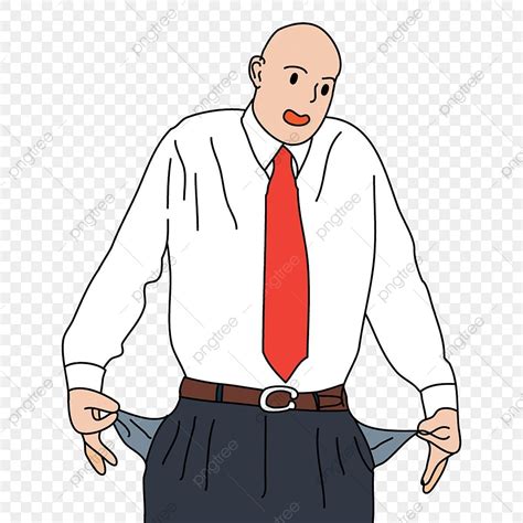 Empty Pocket Vector Art Png Business Man Showing His Empty Pockets