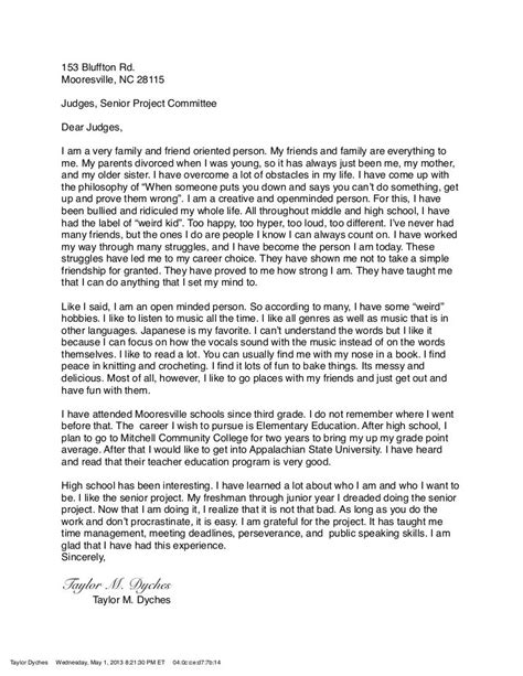 Letter to judges pdf