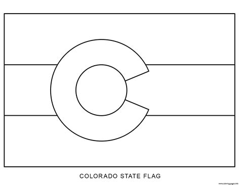 Colorado Flag Coloring Page