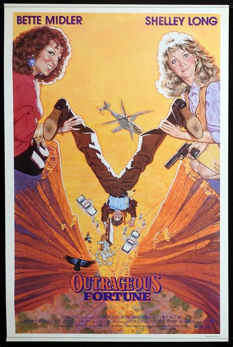 Outrageous Fortune Original One Sheet Movie Poster Shelley Long Bette