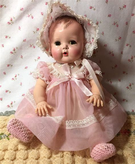 Early 1950s American Character Tiny Tears Doll W Rare Layette From