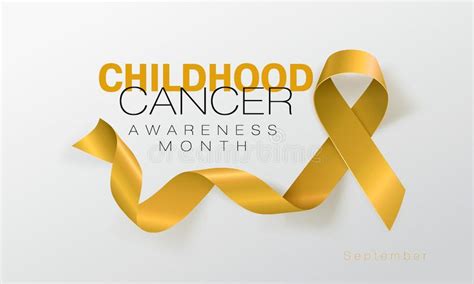 Childhood Cancer Awareness Calligraphy Poster Design Realistic Gold